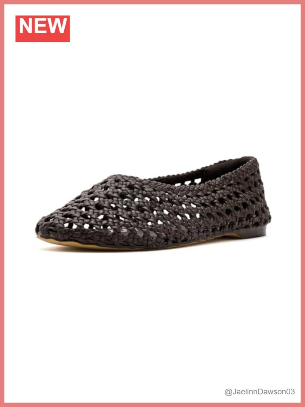 Sam Edelman Shira Woven Leather Ballet Flats Slip-On Square Toe Women's